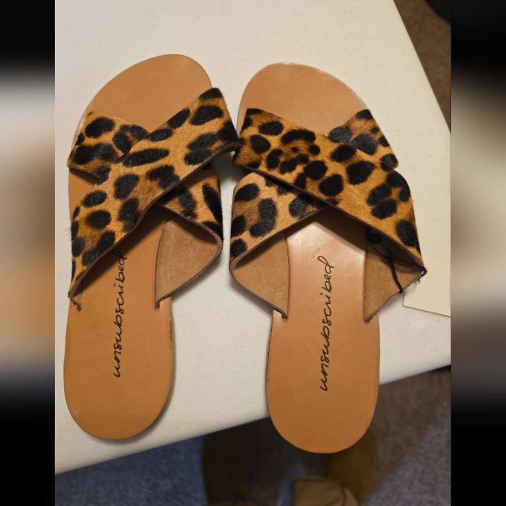 Ubsubscribed animal print flat Leopard Print Women's Sandals